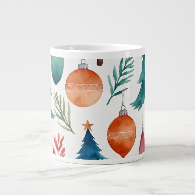 Christmas Tree Pattern Large Coffee Mug (Front)
