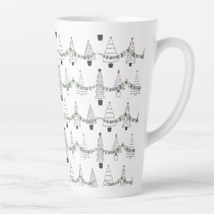 Christmas Tree Pattern Latte Mug