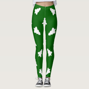 Christmas tree pattern leggings