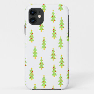christmas tree pattern mid century modern vintage iPhone 11 case