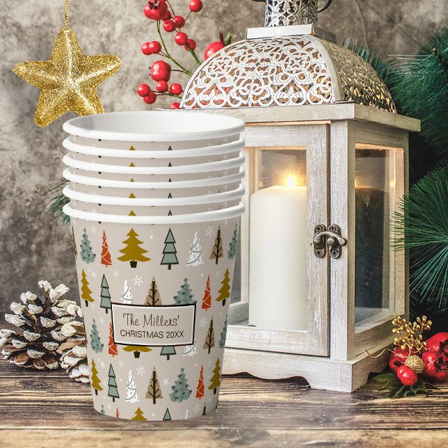 Christmas Tree Pattern Modern ID175 Paper Cups (Creator Uploaded)