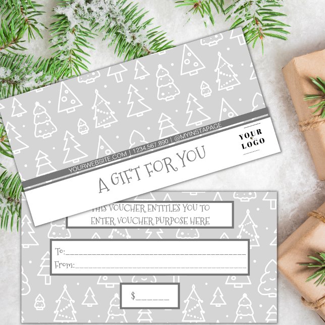 Christmas Tree Pattern My Custom Business Logo (Creator Uploaded)