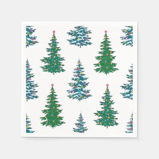 Christmas tree pattern napkin (Front)
