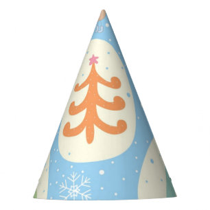 Christmas tree pattern party hat