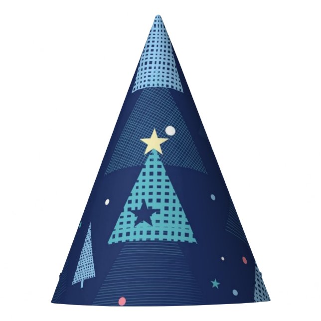 Christmas tree pattern party hat (Front)