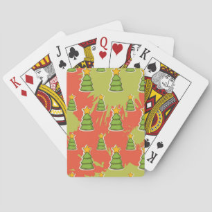 Christmas tree pattern playing cards