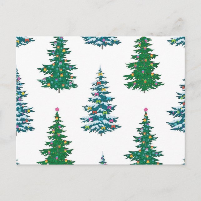 Christmas tree pattern postcard (Front)