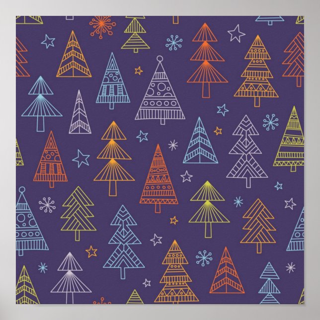 Christmas tree pattern poster (Front)