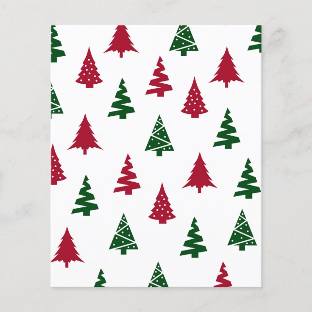 Christmas Tree Pattern Scrapbook Paper (Front)