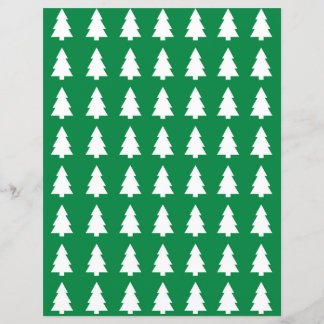 Christmas Tree Pattern Scrapbook Paper - Green