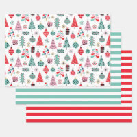 Christmas Tree Pattern & Stripes | Cute Modern