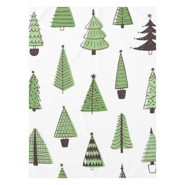 Christmas tree pattern tablecloth (Front)