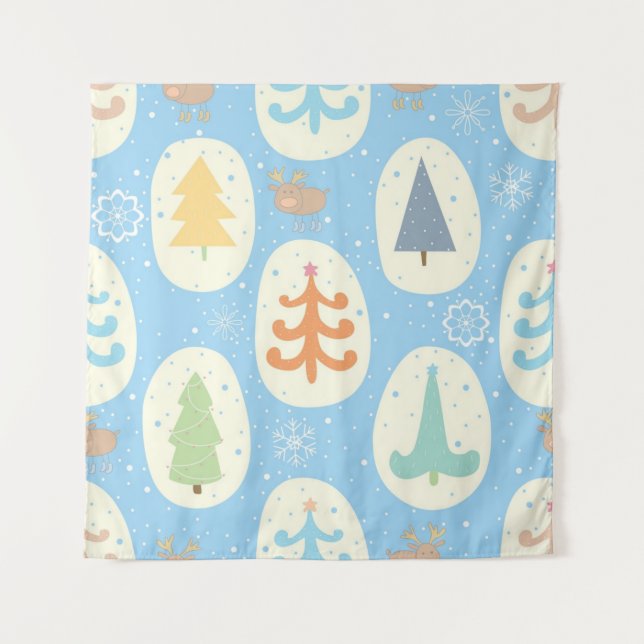 Christmas tree pattern tapestry (Front)