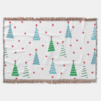 Christmas Tree Pattern Throw Blankets