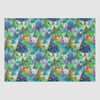 Christmas tree pattern tissue paper