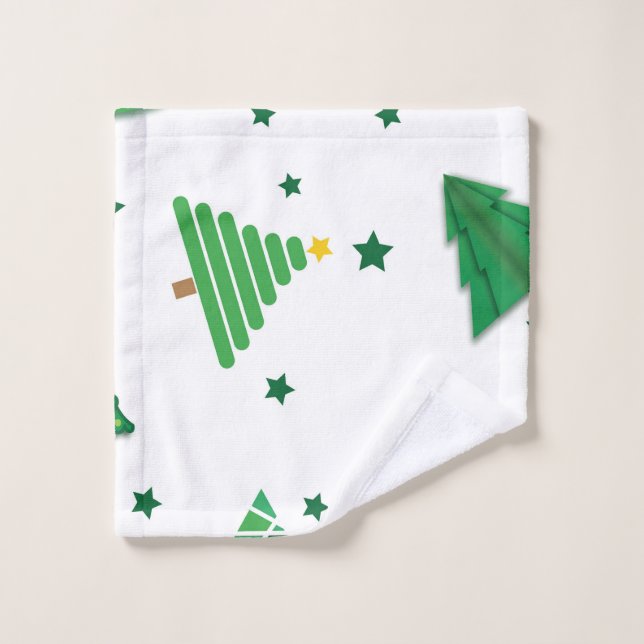 christmas tree pattern wash cloth (Wash Cloth)