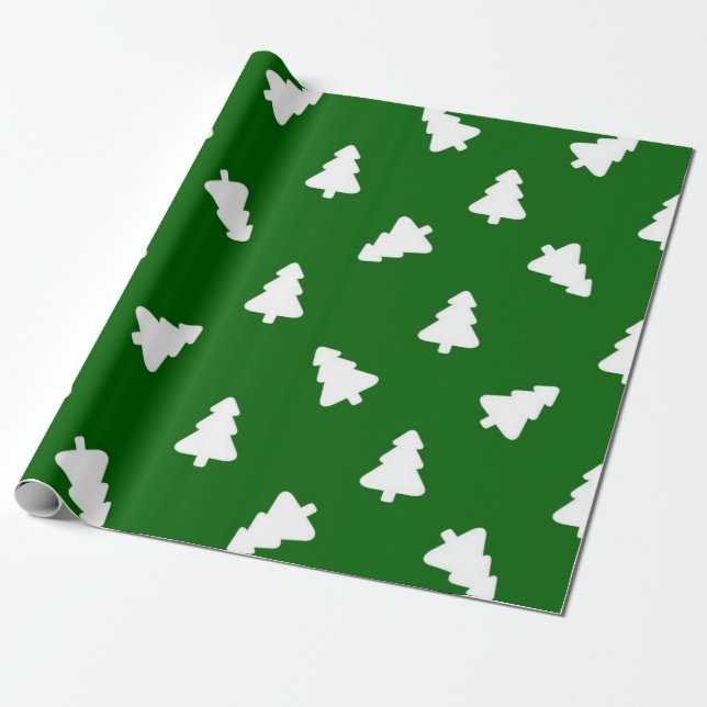 Christmas tree pattern wrapping paper (Unrolled)