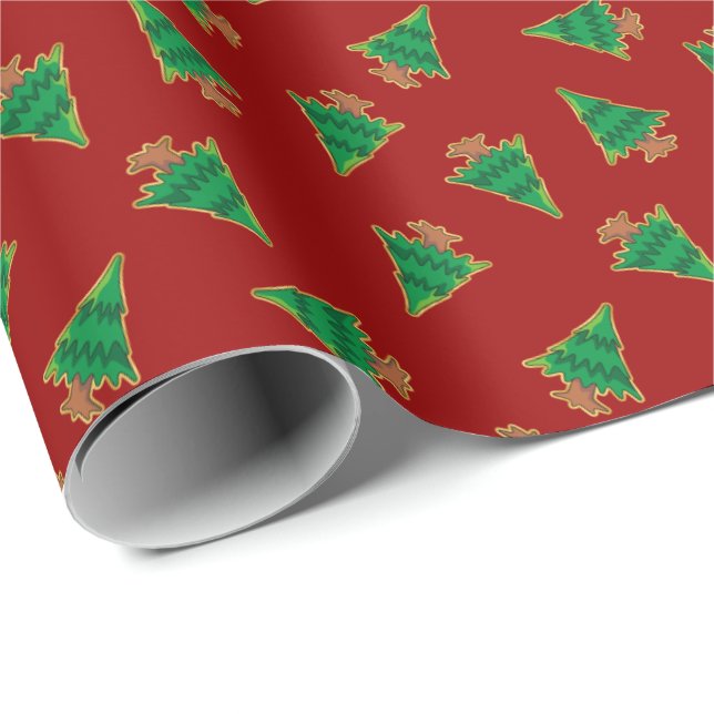 Christmas Tree Pattern Wrapping Paper (Roll Corner)
