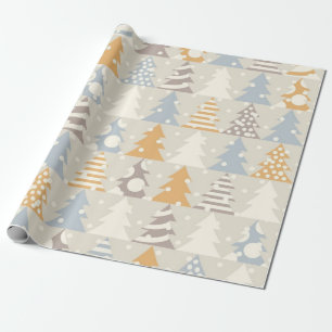 Christmas tree pattern wrapping paper