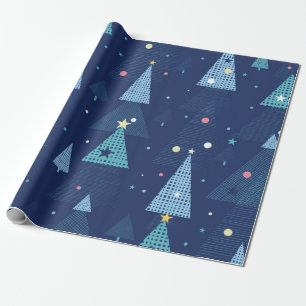 Christmas tree pattern wrapping paper