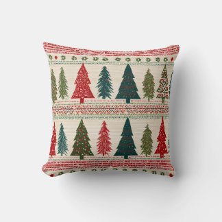 Christmas Tree Patterned Cushion