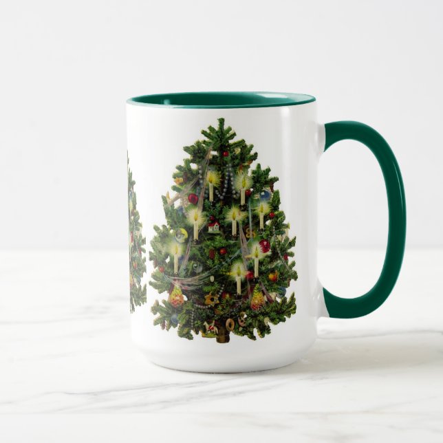 Christmas Tree Peace Love Hope Joy Party Mug (Right)