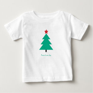 Christmas Tree Peace Love Joy Baby T-Shirt