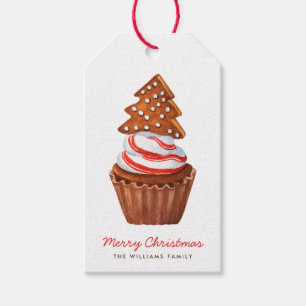Christmas Tree & Peppermint Cupcake Gift Tags