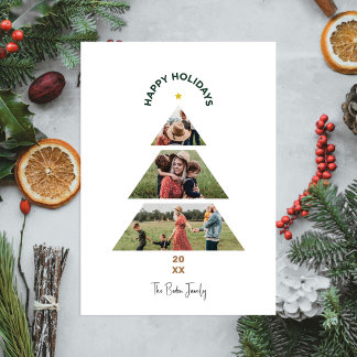 Christmas Tree Photo Collage Holiday Card
