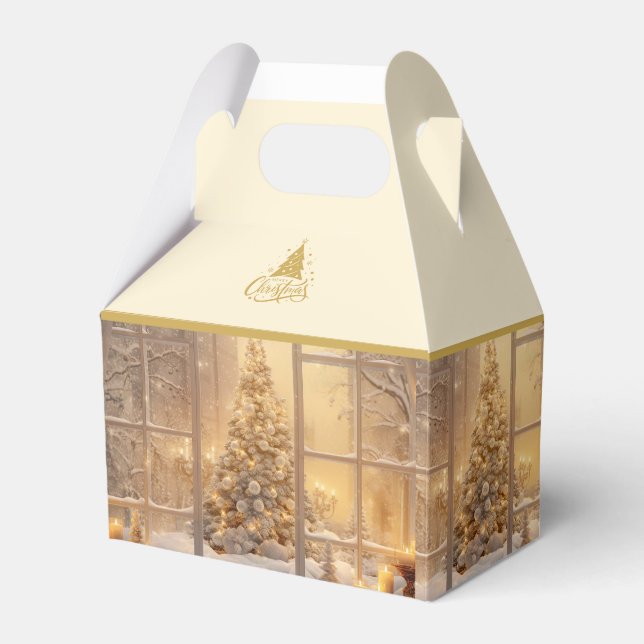 Christmas Tree Photo Favor Gift Box (Front Side)