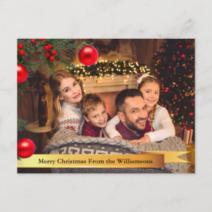 Christmas Tree Photo Frame Christmas Holiday Postcard