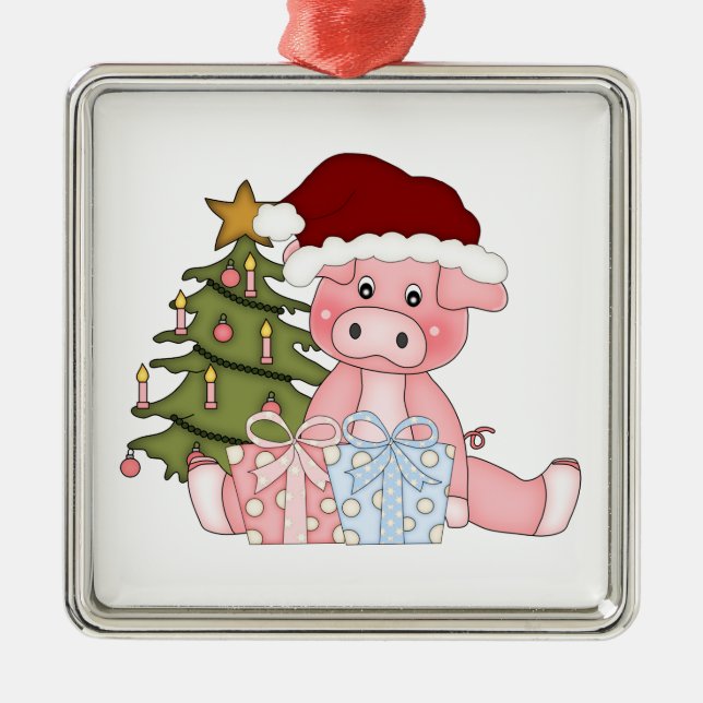 Christmas Tree Pig Ornament (Front)