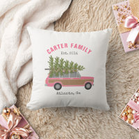 Christmas Tree Pink Family Wagon Car