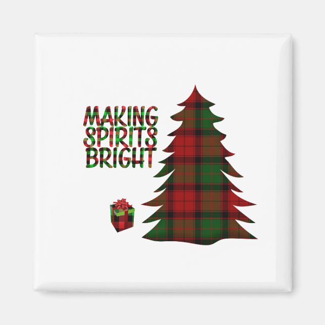 Christmas Tree Plaid           Magnet (Front)