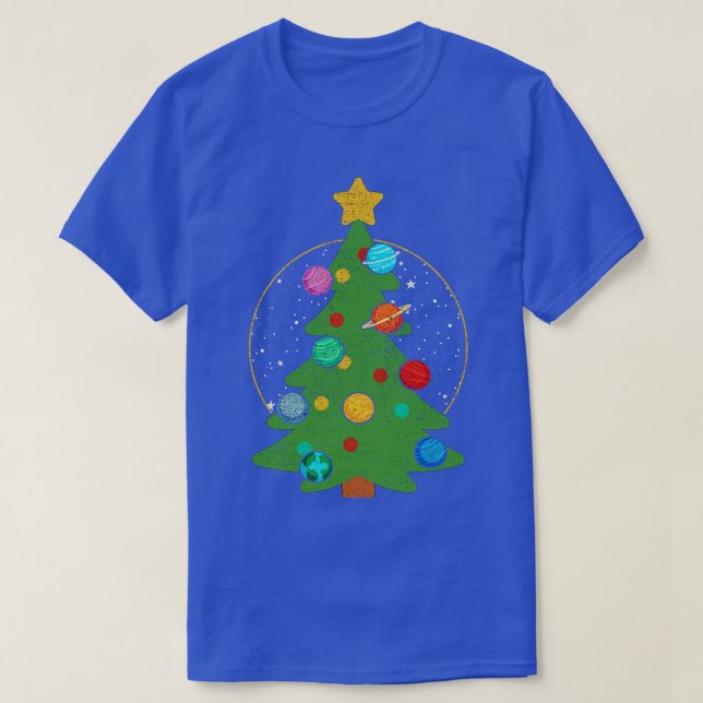 Christmas Tree Planets Solar System 1 T-Shirt (Design Front)