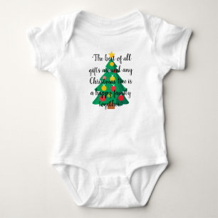 Christmas Tree Playful Quote One Piece Bodysuit   