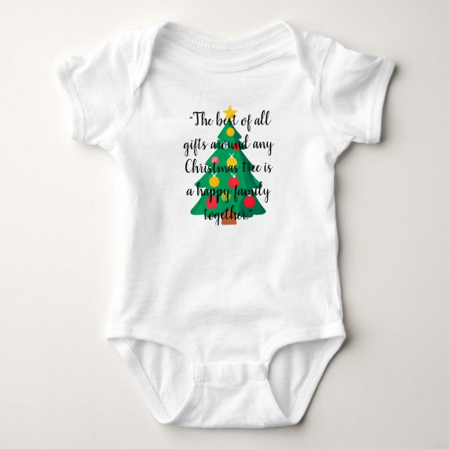 Christmas Tree Playful Quote One Piece Bodysuit    (Front)