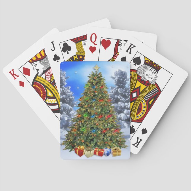 Christmas Tree Playing Cards (Back)