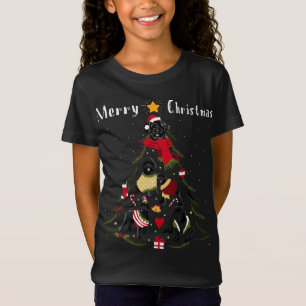 Christmas Tree Portuguese Water Dog Lover Xmas Dog T-Shirt