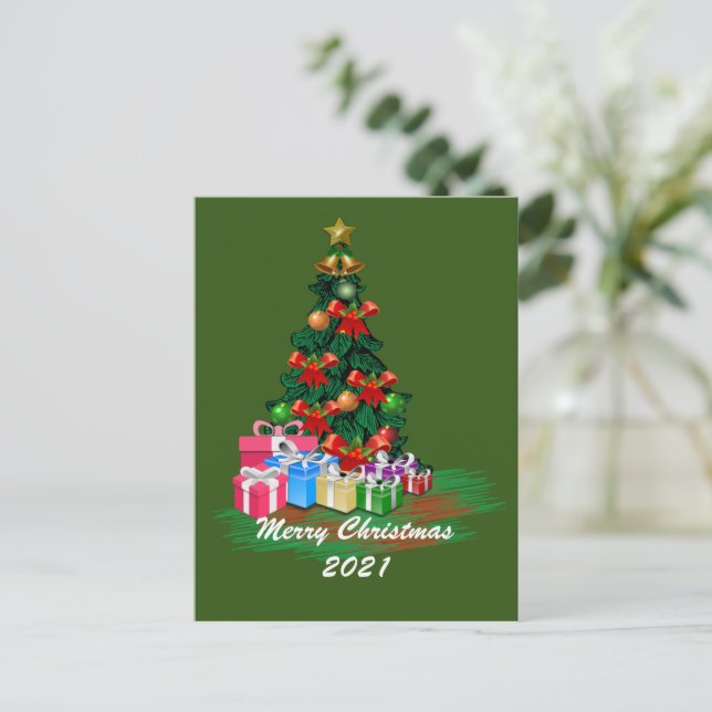 Christmas Tree Postcard (Standing Front)