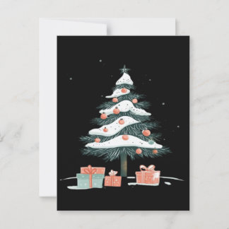 Christmas tree postcard