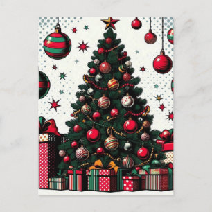 Christmas tree postcard