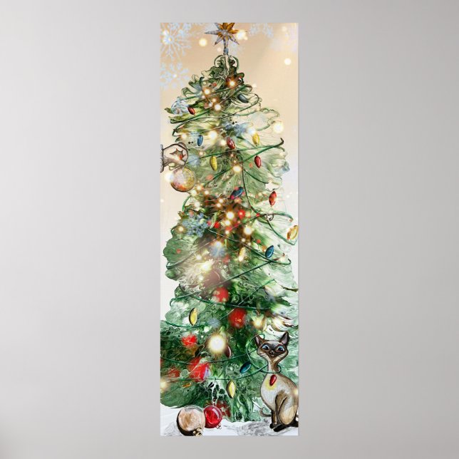Christmas Tree Poster Wall Art (Front)