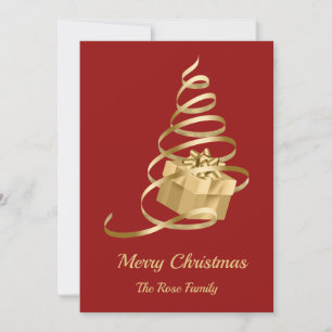 Christmas Tree Present Holiday Card