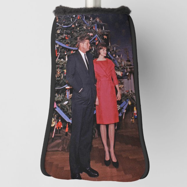 Christmas Tree President John Kennedy & Jacqueline Golf Head Cover (Rotate 90)