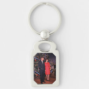 Christmas Tree President John Kennedy & Jacqueline Key Ring