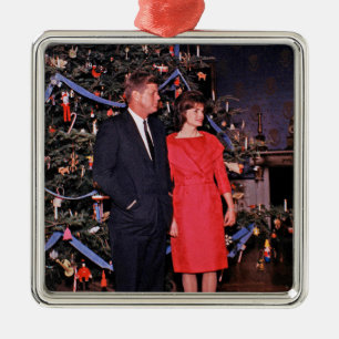 Christmas Tree President John Kennedy & Jacqueline Metal Tree Decoration