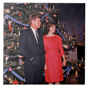 Christmas Tree President John Kennedy & Jacqueline Tile