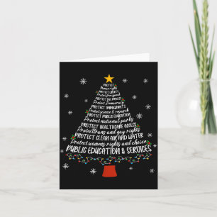 Christmas Tree Protect Human Rights Protect Libert Card