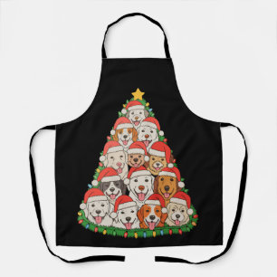 Christmas Tree Puppies Xmas Puppy Dog Mum Dad Apron